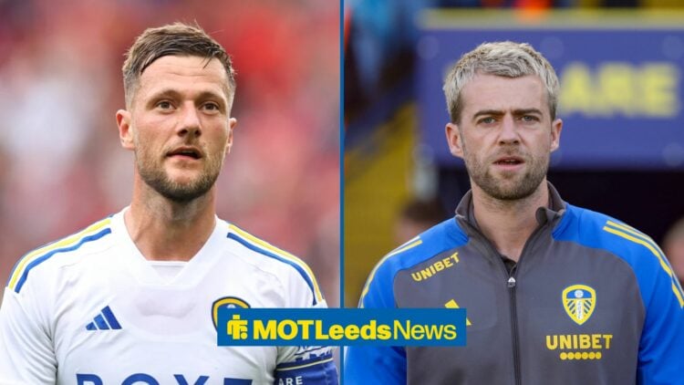 A split image of former Leeds stars Liam Cooper and Patrick Bamford