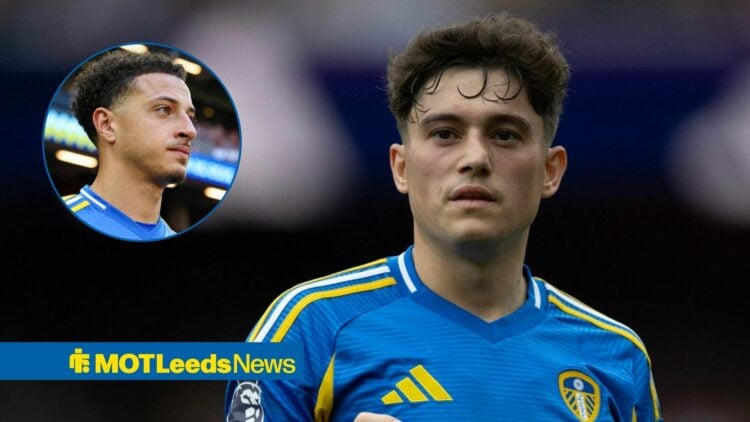 Leeds star Dan James, Ethan Ampadu in inset.