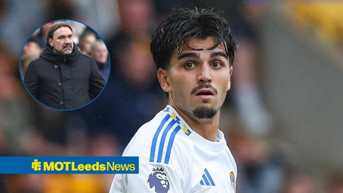 Pascal Struijk looks towards a circular frame of Daniel Farke