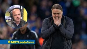 Daniel Farke next to a circular inset of Danny Murphy