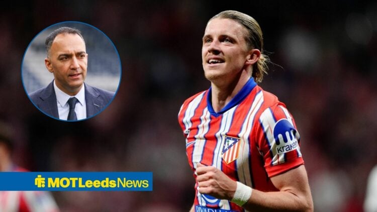 Conor Gallagher playing for Atletico Madrid and Paraag Marathe in a circular overlay