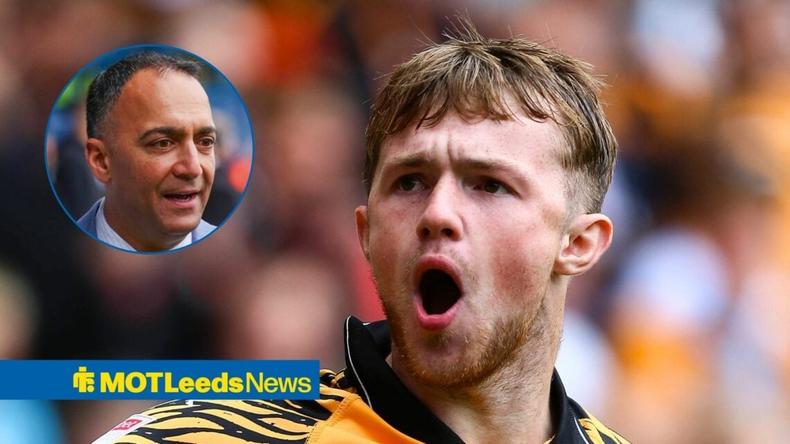 Joe Gelhardt playing for Hull City and Leeds United chief Paraag Marathe