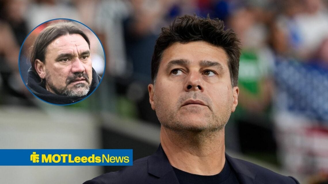 Mauricio Pochettino and Leeds United manager Daniel Farke in circular inset