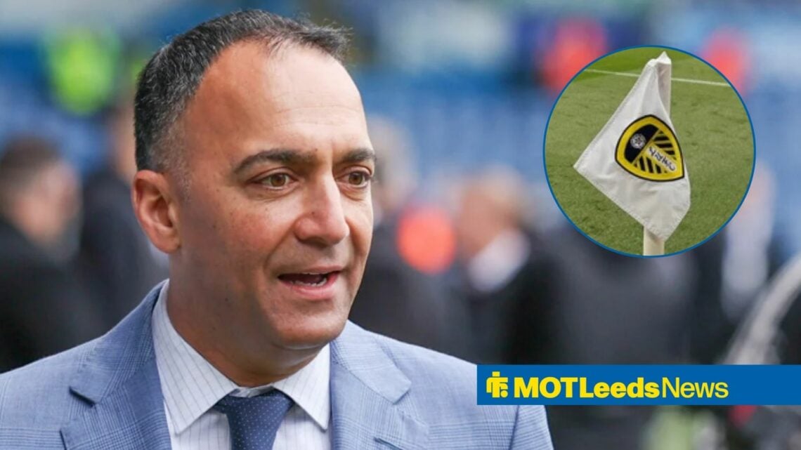 Paraag Marathe looking at Elland Road in circular inset