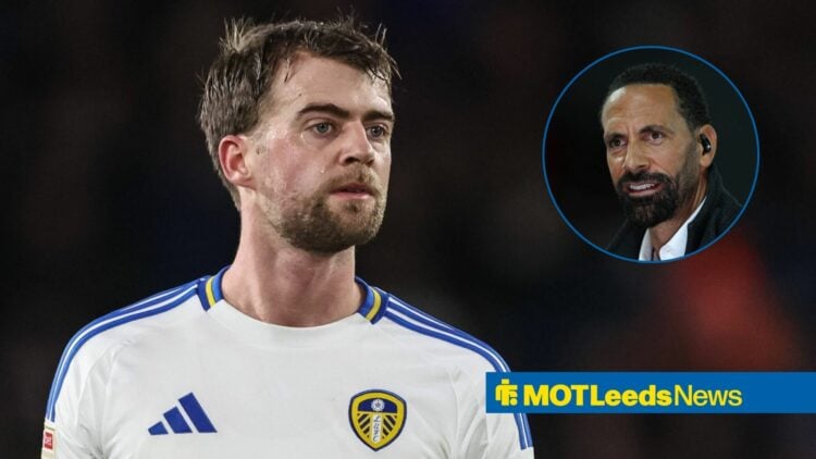 Former Leeds United stars Patrick Bamford and Rio Ferdinand.