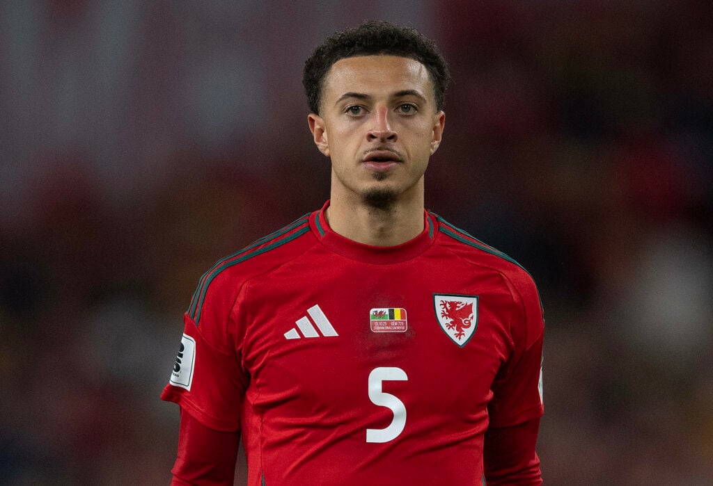 Ethan Ampadu in action for Wales