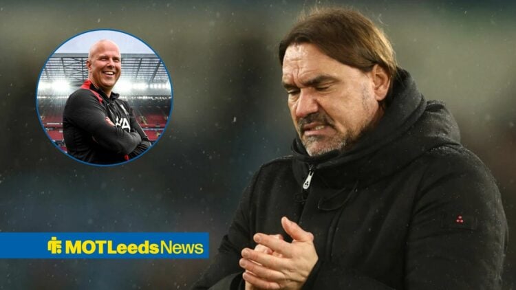 Daniel Farke with Arne Slot in frame