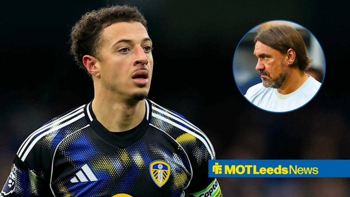 Ethan Ampadu with Daniel Farke in frame