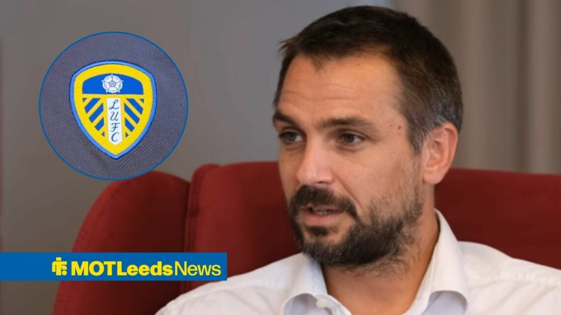 Niko Kranjcar with Leeds badge in frame