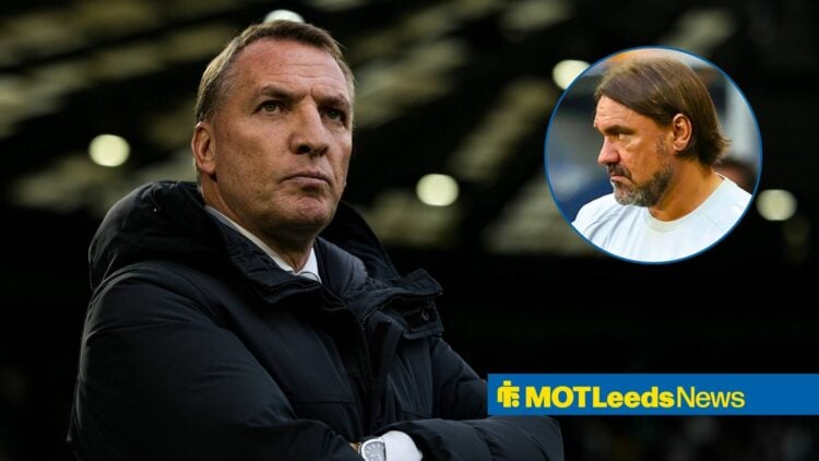 Brendan Rodgers with Daniel Farke in frame