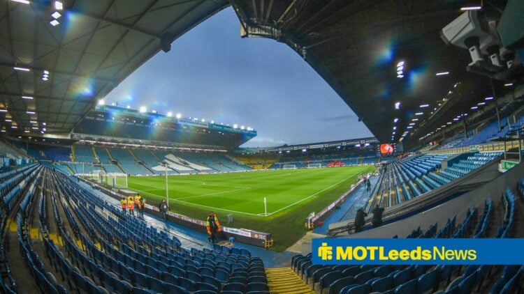Elland Road under the lights.