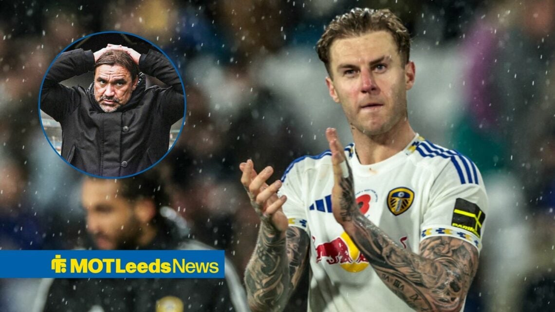 Joe Rodon with Daniel Farke in frame