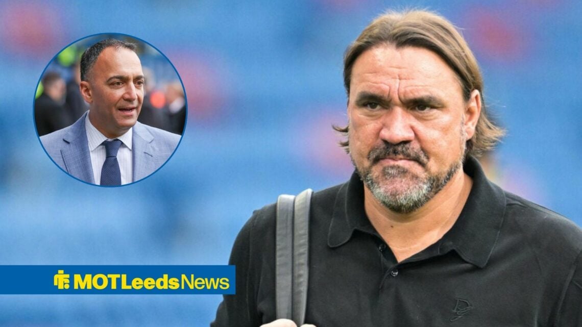 Daniel Farke alongside a circle inset of Paraag Marathe.