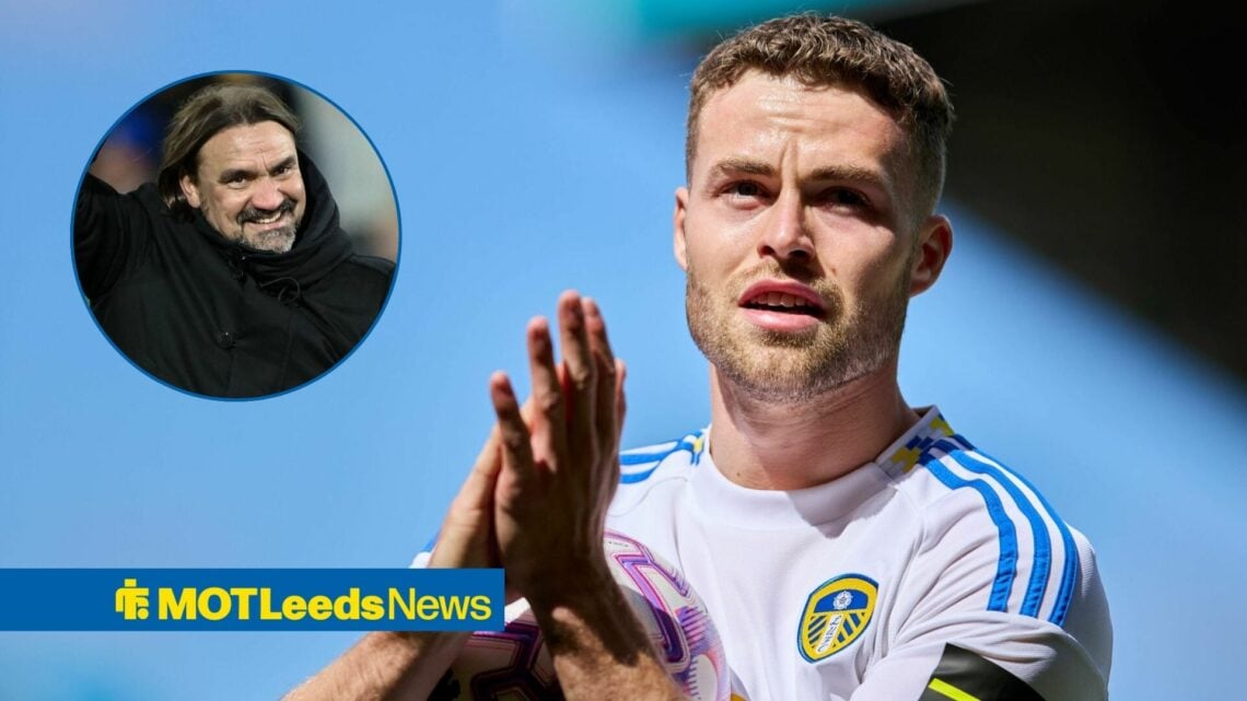 Gabriel Gudmundsson alongside a circle inset of Daniel Farke.