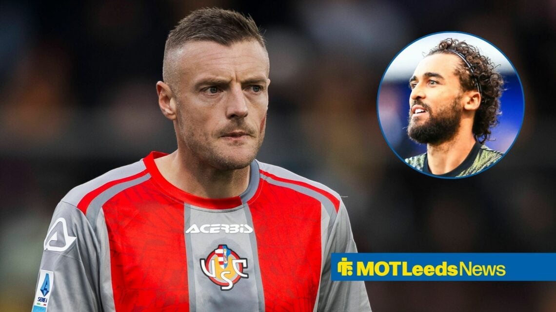 Jamie Vardy next to Dominic Calvert-Lewin