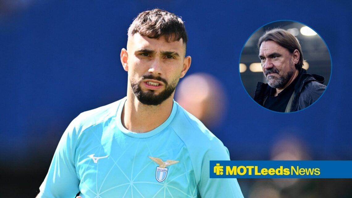 Taty Castellanos in a Lazio shirt and Daniel Farke in a round overlay