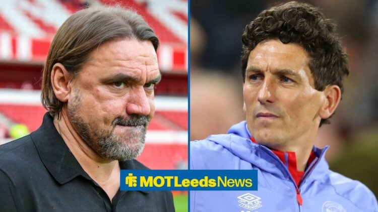 Daniel Farke next to Keith Andrews