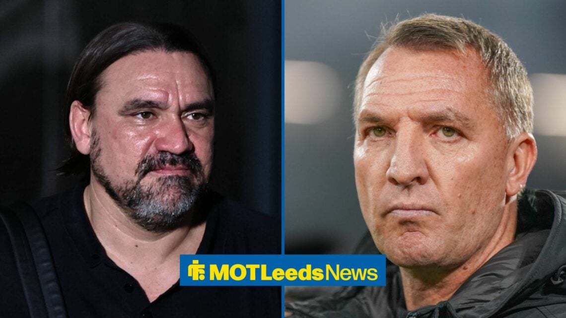 Daniel Farke and Brendan Rodgers in split screen