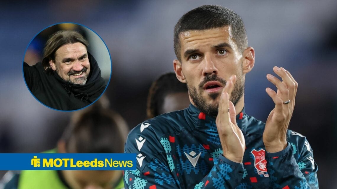 Daniel Farke next to Conor Coady