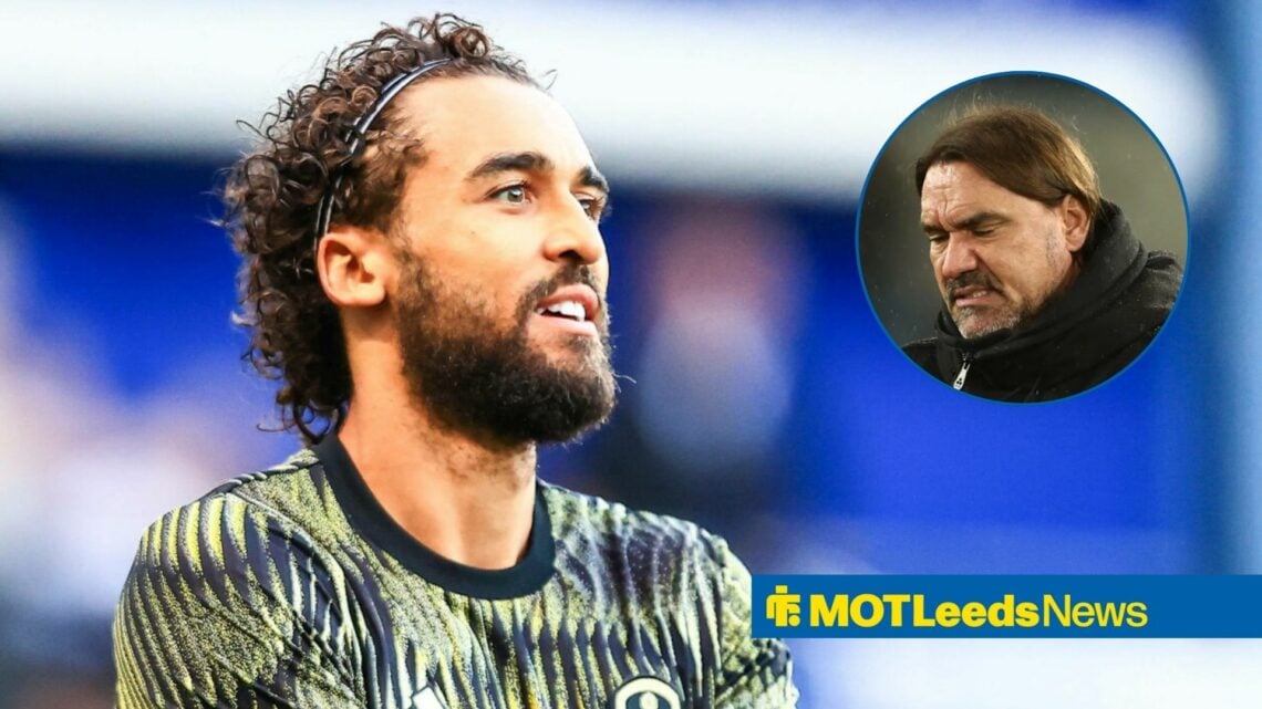 Dominic Calvert-Lewin next to Daniel Farke