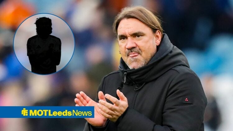Leeds boss Daniel Farke with Dominic Calvert-Lewin blacked out inset