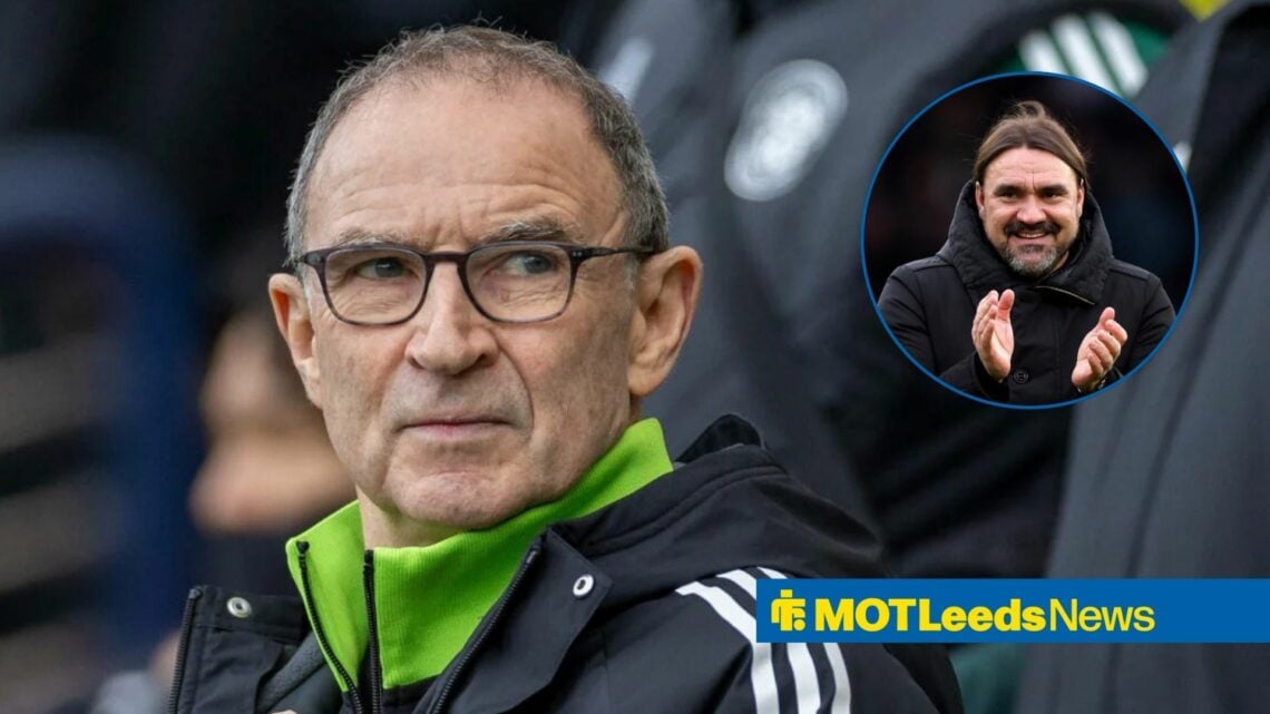 Martin O'Neill next to Daniel Farke