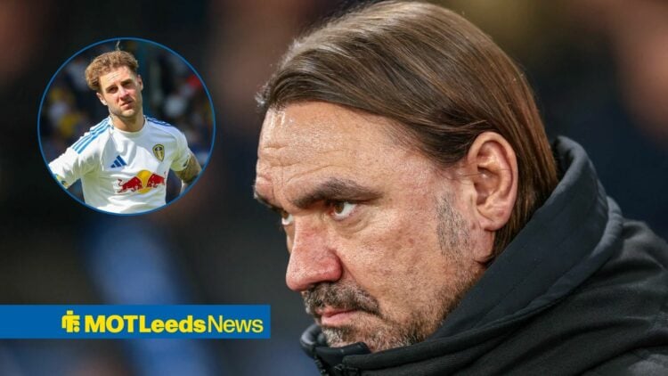 Daniel Farke looks serious with Joe Rodon in a round overlay