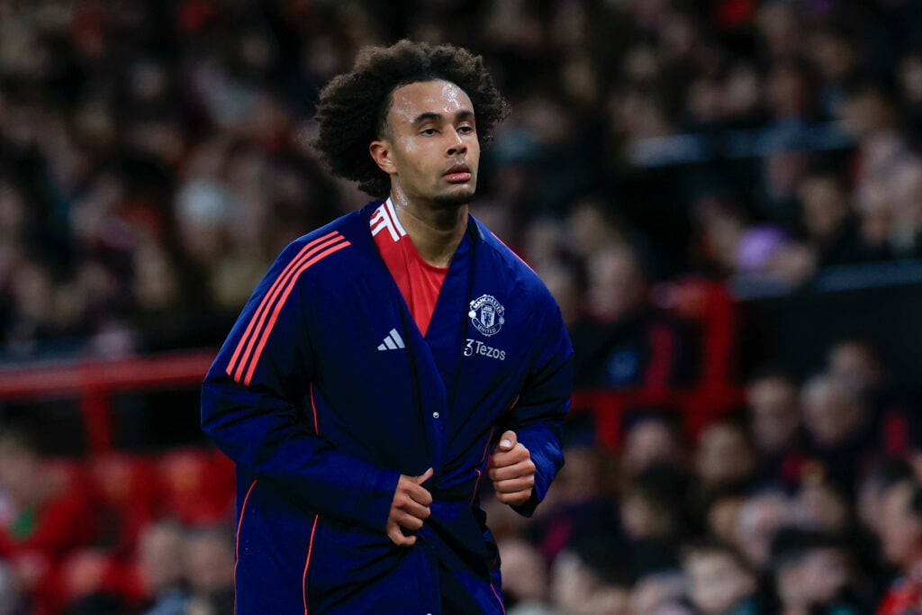 Joshua Zirkzee in action for Man United