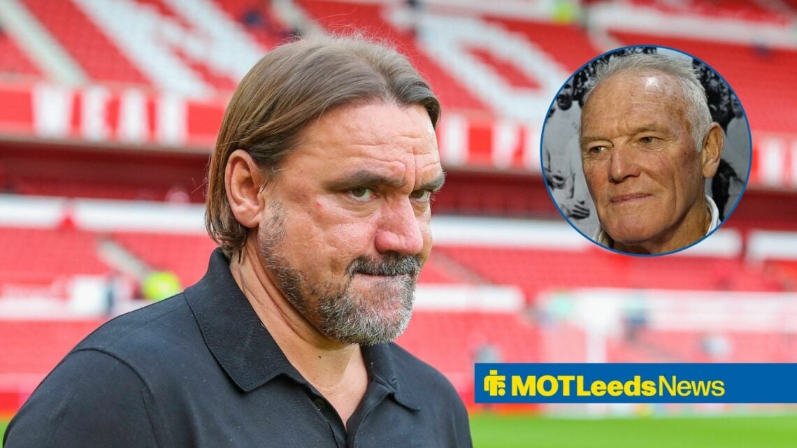 Leeds United manager Daniel Farke and Eddie Gray in circular inset