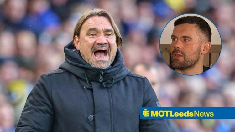 Leeds United manager Daniel Farke and Ben Foster in circular inset