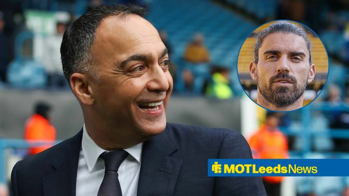 Leeds United chairman Paraag Marathe and Al Hilal midfielder Ruben Neves in circular inset