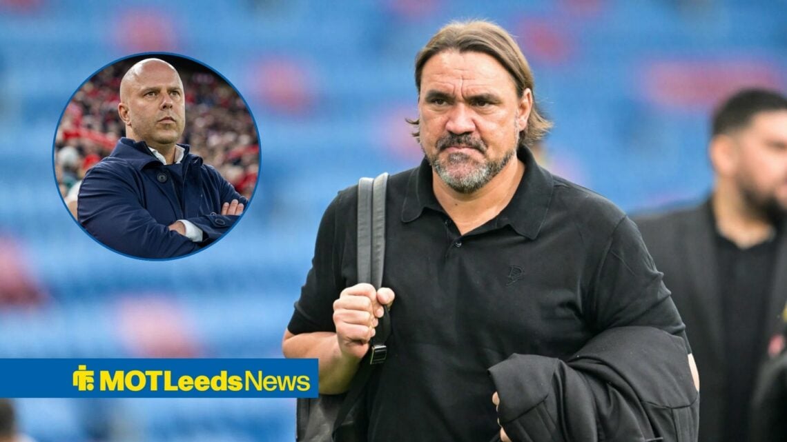 Daniel Farke next to Arne Slot