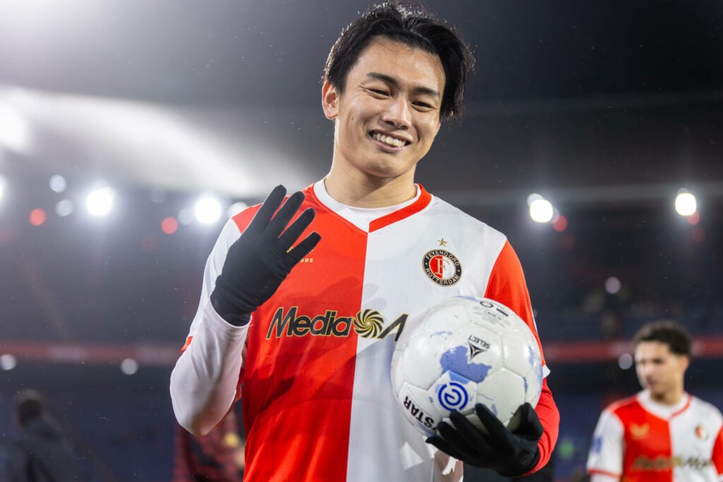 Ayase Ueda in action for Feyenoord