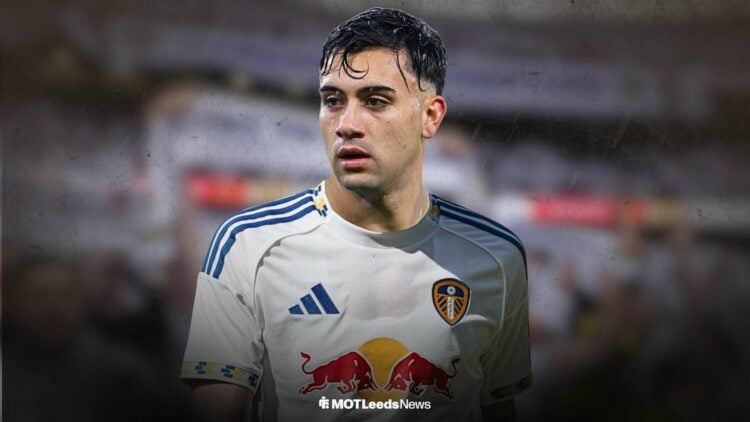 Facundo Buonanotte in a Leeds United shirt