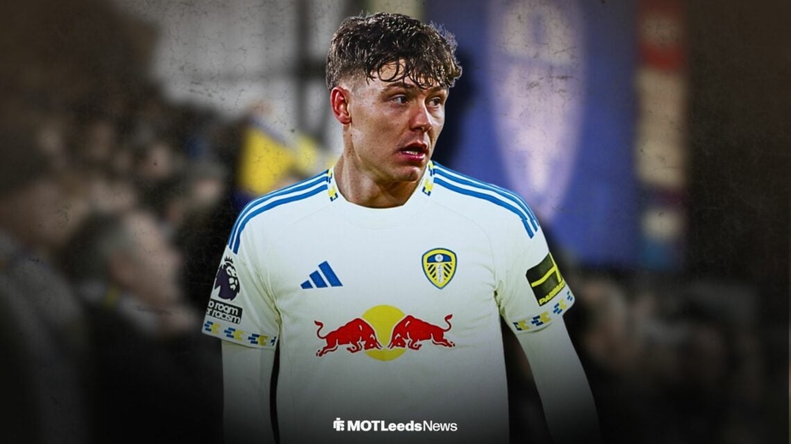 Jorgen Strand Larsen in a Leeds United shirt