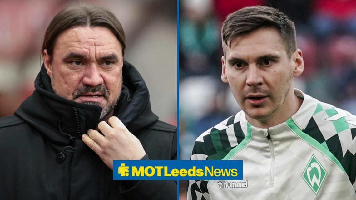 Daniel Farke and Max Wober looking neutral