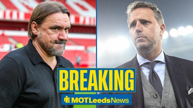 Daniel Farke and Fabio Paratici in a split image