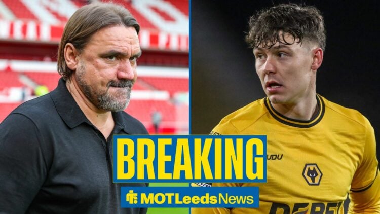 Daniel Farke and Jorgen Strand Larsen side-by-side