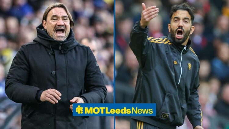 Daniel Farke and Ruben Amorim stood alongside each other.