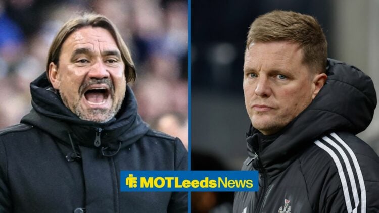 Daniel Farke and Eddie Howe stood alongside each other.