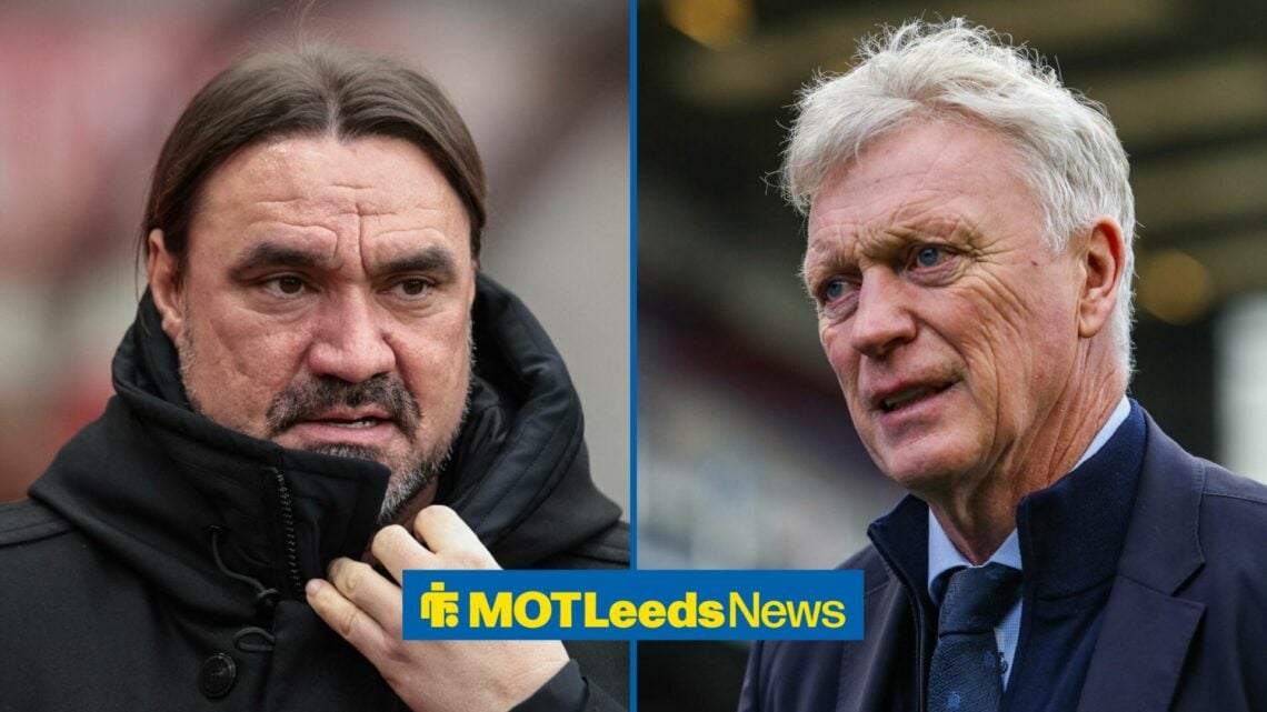 Daniel Farke and David Moyes stood alongside each other.