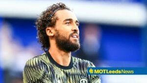 Dominic Calvert-Lewin in a Leeds training top