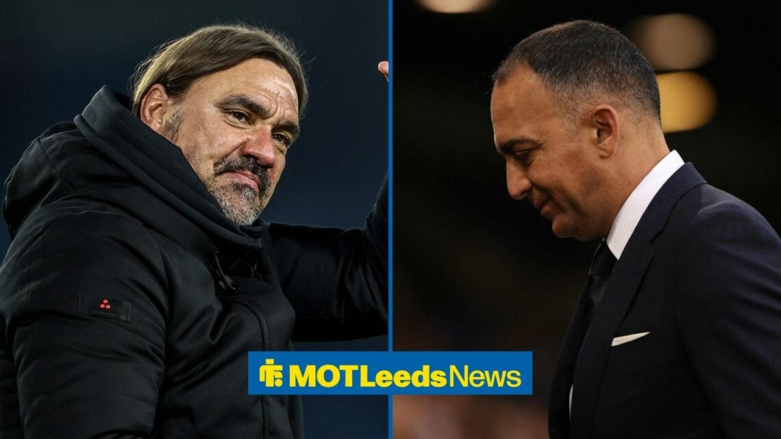 Leeds boss Daniel Farke and Paraag Marathe.