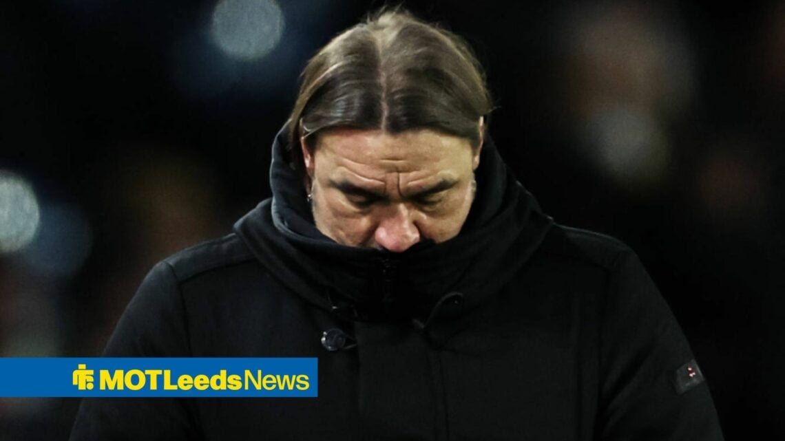 Daniel Farke looking down to the floor