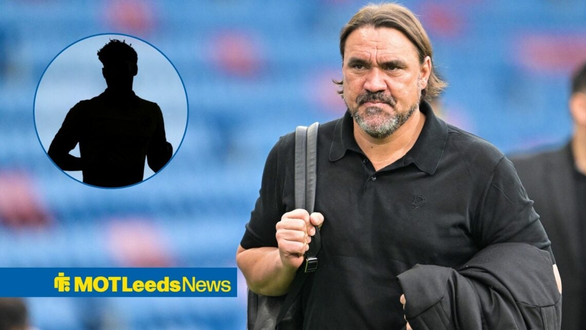 Leeds boss Daniel Farke with Jorgen Strand Larsen inset