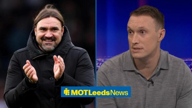 Daniel Farke next to Phil Jones