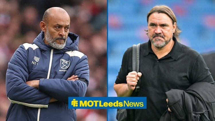 Daniel Farke next to Nuno Espirito Santo
