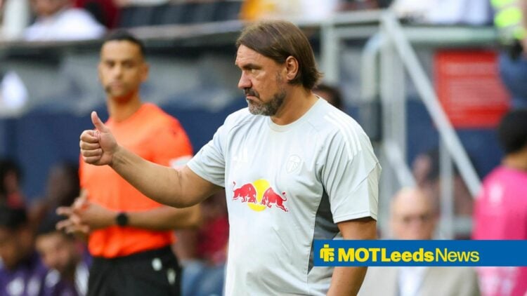 Leeds United boss Daniel Farke with his thumb up