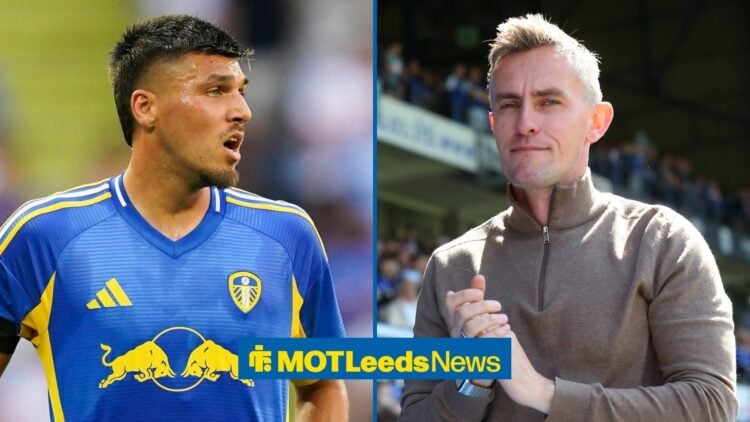 Leeds United outcast Joel Piroe, Ipswich boss Kieran McKenna.