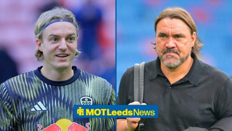 Leeds United defender Sebastiaan Bornauw and Daniel Farke